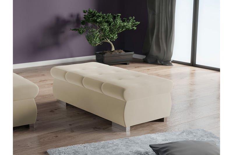 Cerys Fotpall 60 cm - Beige - Møbler - Stoler & lenestoler - Krakk - Fotskammel