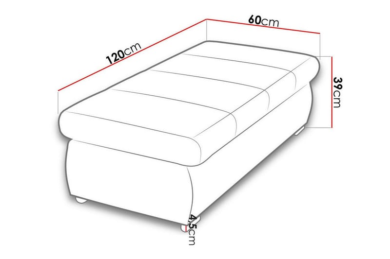 Cerys Fotpall 60 cm - Blå - Møbler - Stoler & lenestoler - Krakk - Fotskammel