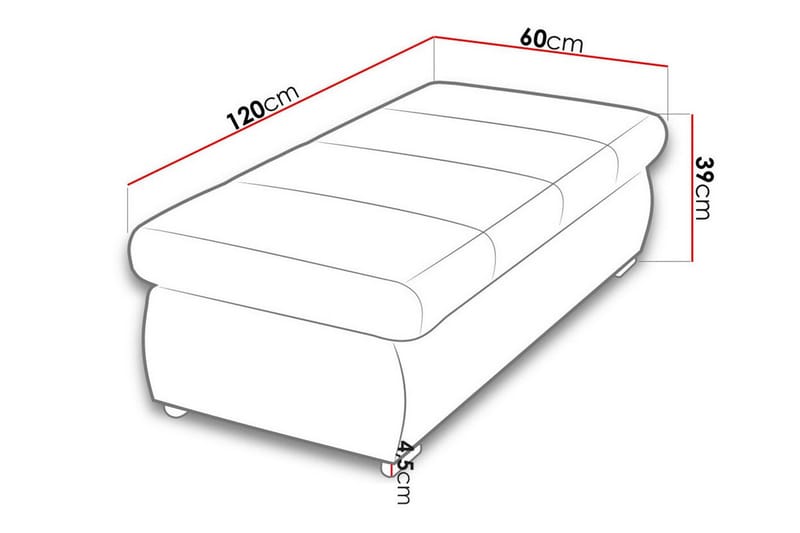 Cerys Fotpall 60 cm - Blå - Møbler - Stoler & lenestoler - Krakk - Fotskammel