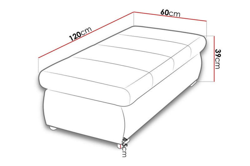 Cerys Fotpall 60 cm - Brun - Møbler - Stoler & lenestoler - Krakk - Fotskammel