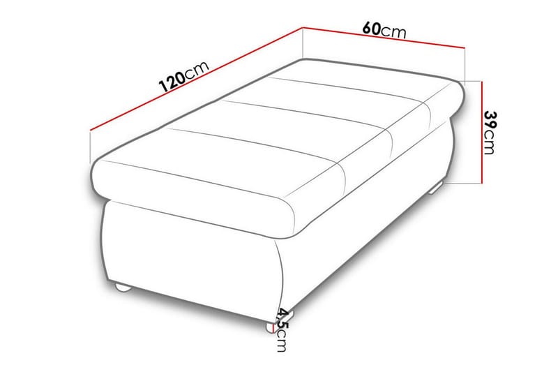 Cerys Fotpall 60 cm - Cream - Møbler - Stoler & lenestoler - Krakk - Fotskammel