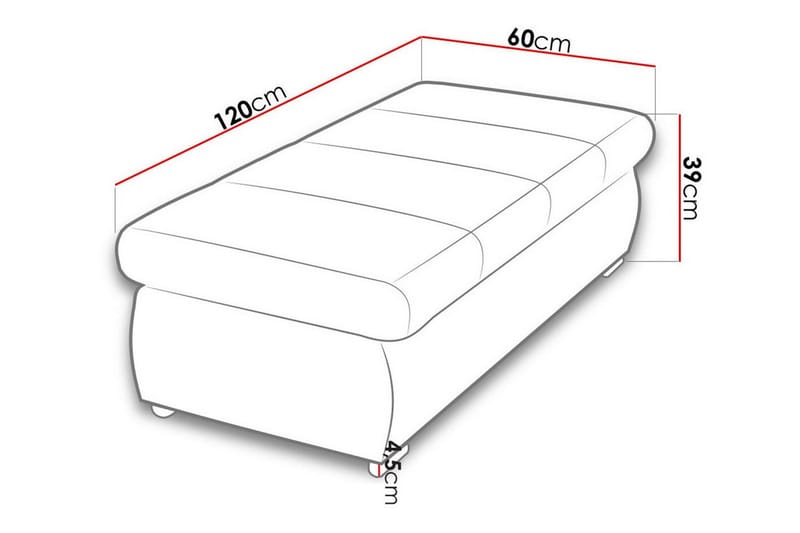 Cerys Fotpall 60 cm - Grøn - Møbler - Stoler & lenestoler - Krakk - Fotskammel