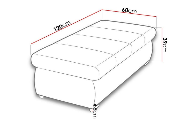 Cerys Fotpall 60 cm - Rosa - Møbler - Stoler & lenestoler - Krakk - Fotskammel