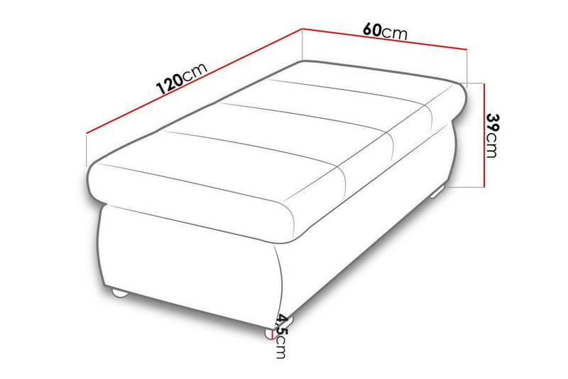 Cerys Fotpall 60 cm - Svart - Møbler - Stoler & lenestoler - Krakk - Fotskammel