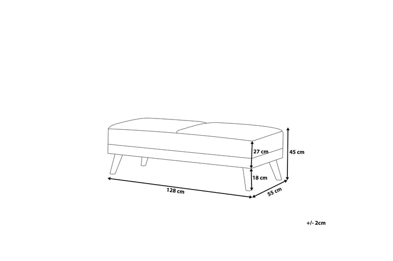 Florli Fotskammel 55 | 128 cm - Grå - Møbler - Stoler & lenestoler - Krakk - Fotskammel