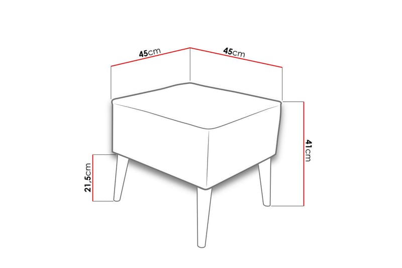 Fotskammel - Rød - Møbler - Stoler & lenestoler - Krakk - Fotskammel