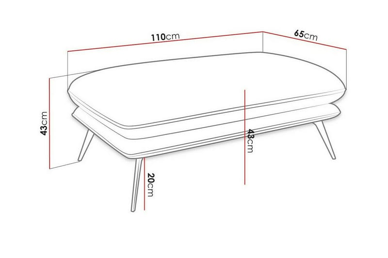 Graystone Fotpall 65 cm - Brun - Møbler - Stoler & lenestoler - Krakk - Fotskammel