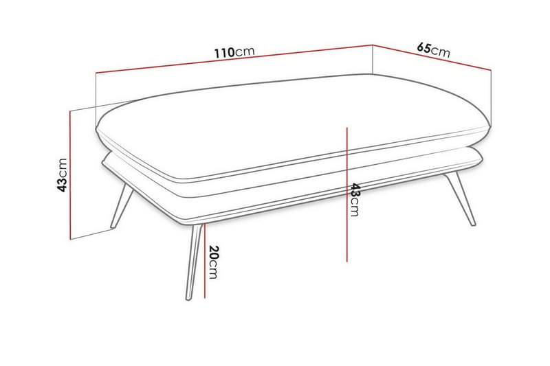 Graystone Fotpall 65 cm - Mørkegrå - Møbler - Stoler & lenestoler - Krakk - Fotskammel