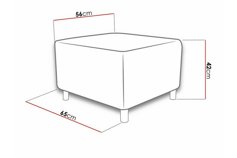 Kintore Fotpall 56 cm - Lysegrå/Mørkegrå - Møbler - Stoler & lenestoler - Krakk - Fotskammel