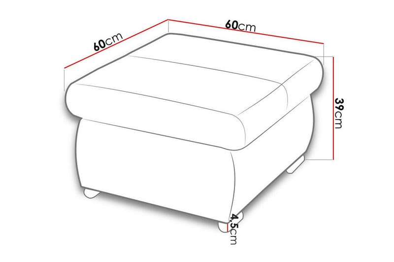 Kintore Fotpall 60 cm - Beige - Møbler - Stoler & lenestoler - Krakk - Fotskammel