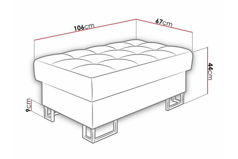 Kintore Fotpall 67 cm - Lysegrå - Møbler - Stoler & lenestoler - Krakk - Fotskammel