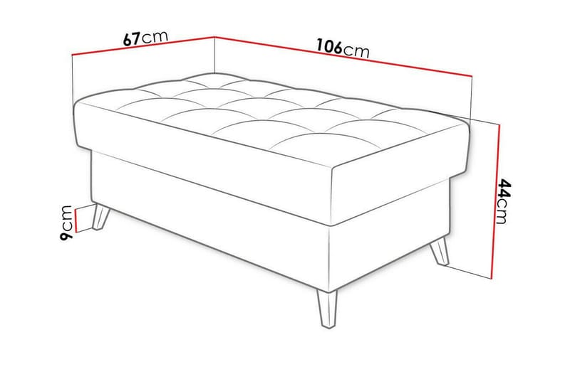 Kintore Fotpall 67 cm - Rosa - Møbler - Stoler & lenestoler - Krakk - Fotskammel