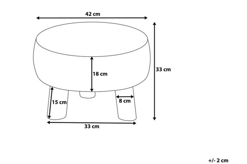 Mundra Fotskammel 42 | 42 cm - Svart - Møbler - Stoler & lenestoler - Krakk - Fotskammel