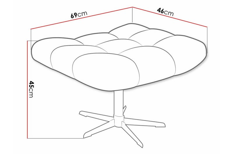 Rathkeale Sittepall 46 cm - Mørkegrønn - Møbler - Stoler & lenestoler - Krakk - Fotskammel