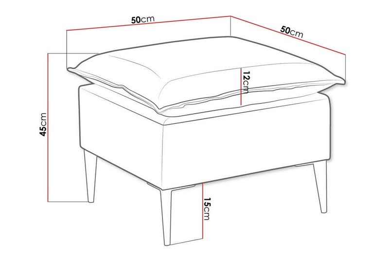 Staffin Fotpall 50 cm - Grøn - Møbler - Stoler & lenestoler - Krakk - Fotskammel