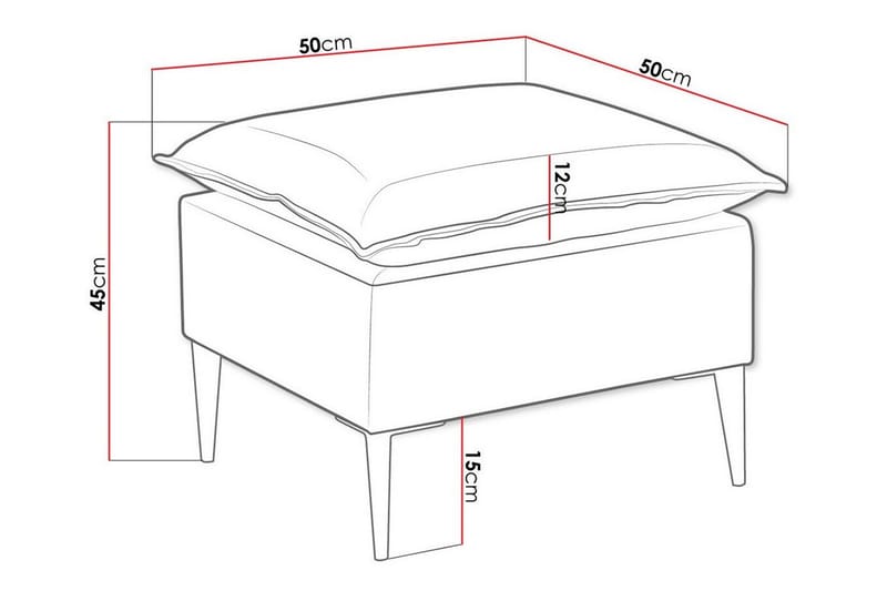 Staffin Fotpall 50 cm - Lyseblå/Lysegrå - Møbler - Stoler & lenestoler - Krakk - Fotskammel