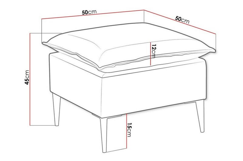 Staffin Fotpall 50 cm - Mørkegrå - Møbler - Stoler & lenestoler - Krakk - Fotskammel