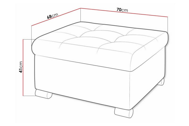 Trefor Fotpall 68 cm - 0 - Møbler - Stoler & lenestoler - Krakk - Fotskammel