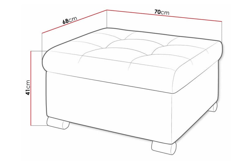 Trefor Fotpall 68 cm - Grøn - Møbler - Stoler & lenestoler - Krakk - Fotskammel