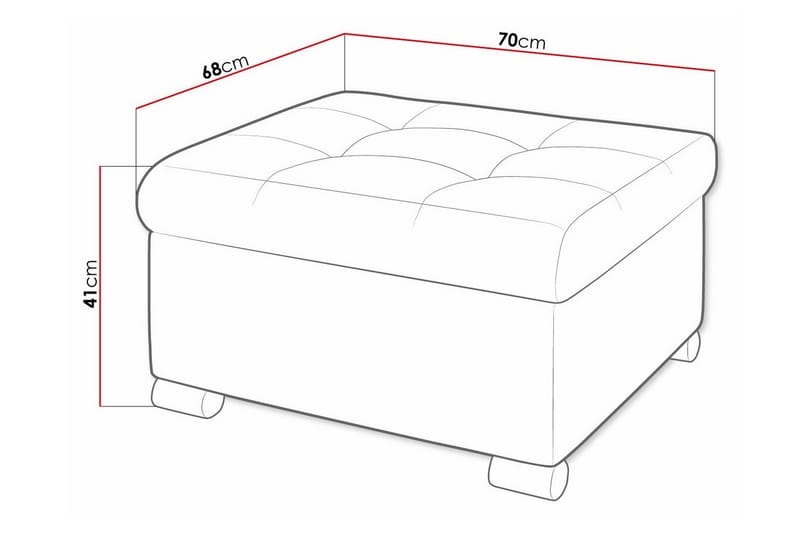 Trefor Fotpall 68 cm - Gul - Møbler - Stoler & lenestoler - Krakk - Fotskammel