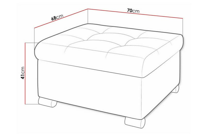 Trefor Fotpall 68 cm - Svart - Møbler - Stoler & lenestoler - Krakk - Fotskammel