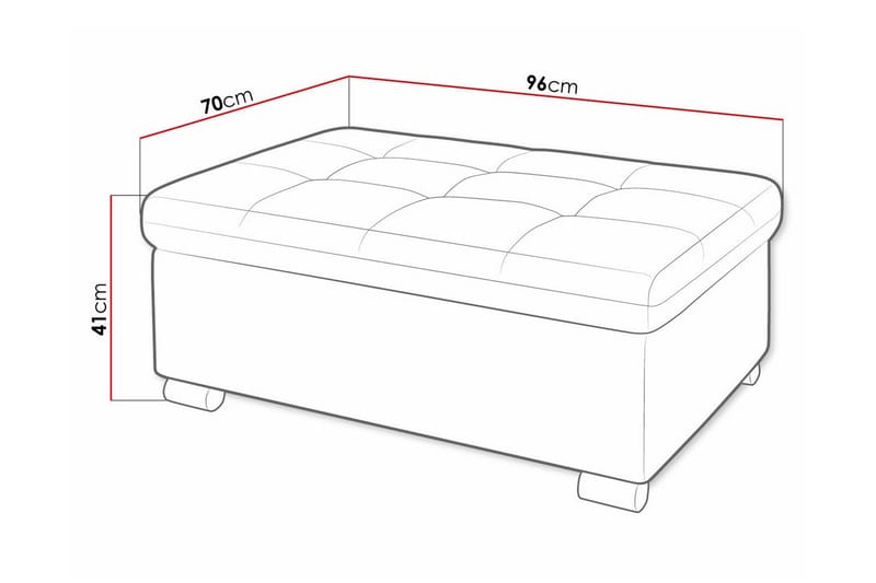 Trefor Fotpall 70 cm - Cream - Møbler - Stoler & lenestoler - Krakk - Fotskammel