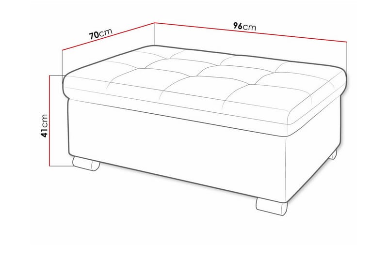 Trefor Fotpall 70 cm - Mørkegrå/Lysegrå - Møbler - Stoler & lenestoler - Krakk - Fotskammel