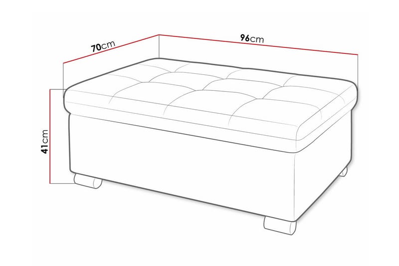 Trefor Fotpall 70 cm - Rosa - Møbler - Stoler & lenestoler - Krakk - Fotskammel