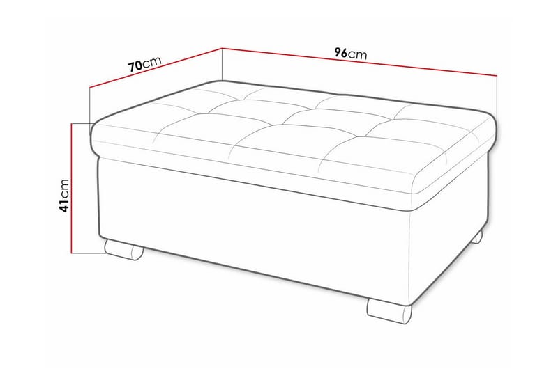 Trefor Fotpall 70 cm - Svart - Møbler - Stoler & lenestoler - Krakk - Fotskammel