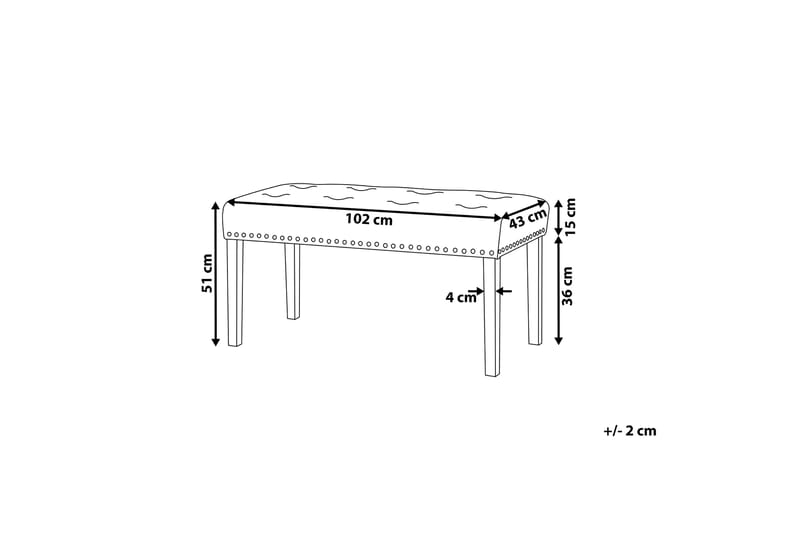 Yorkton Fotskammel 43 | 102 cm - Svart - Møbler - Stoler & lenestoler - Krakk - Fotskammel