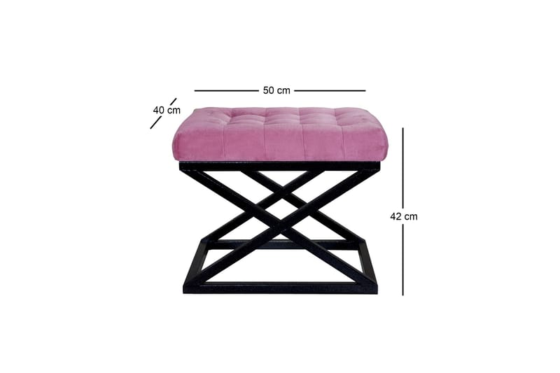 Gillie Sittepuff 40 cm - Svart/Fuksia - Møbler - Stoler & lenestoler - Krakk - Puff