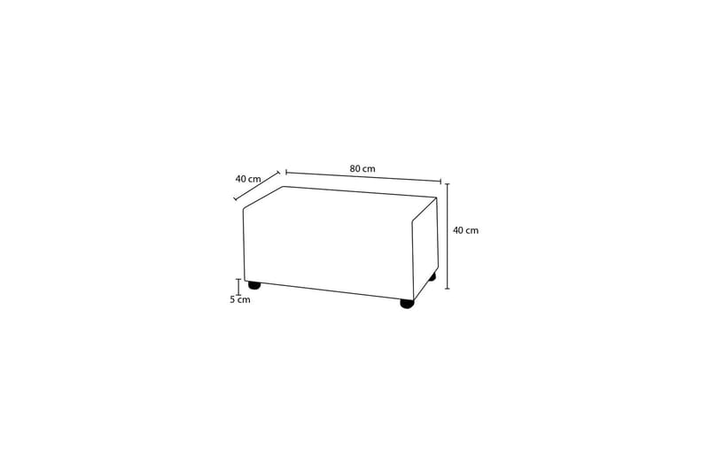 Glenda Sittepuff 40 cm - Beige - Møbler - Stoler & lenestoler - Krakk - Puff