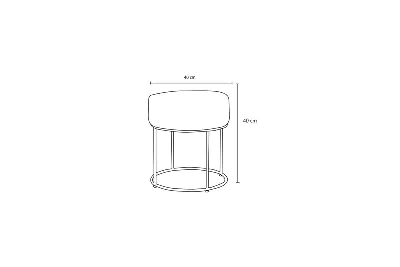 Goliath Sittepuff 40 cm - Antrasitt - Møbler - Stoler & lenestoler - Krakk - Puff