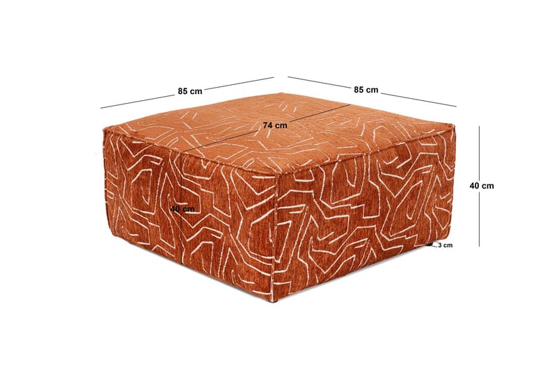 Kaolins Fotskammel 85 cm - Oransje - Møbler - Stoler & lenestoler - Krakk - Fotskammel