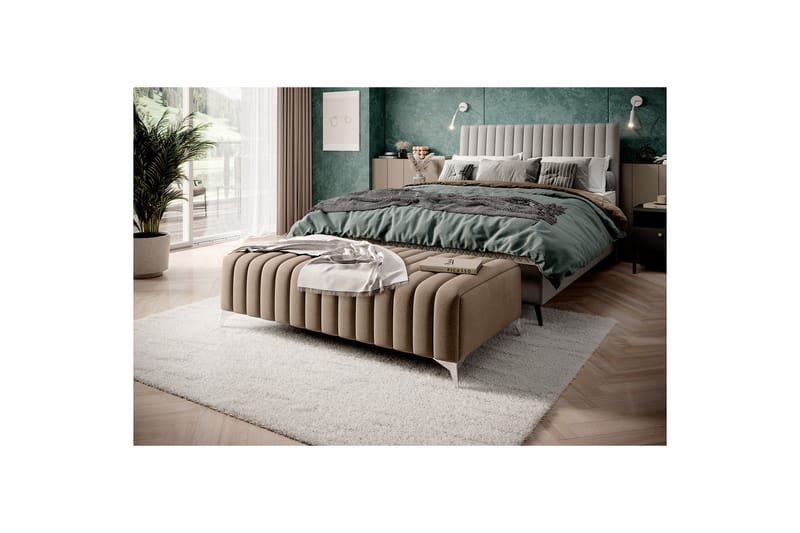 Laurece Fotskammel 132 cm - Beige - Møbler - Stoler & lenestoler - Krakk - Fotskammel