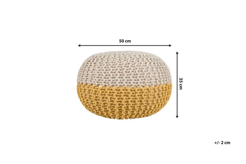 CONRAD Sittepute 50 cm - Gul - Møbler - Stoler & lenestoler - Krakk - Puff