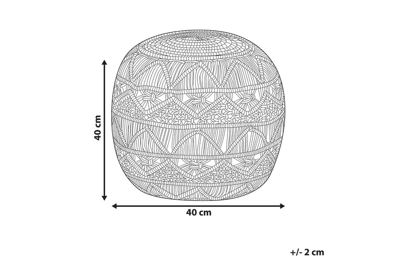 Mogilevsky Sittepuff 40x40 cm - Grå - Møbler - Stoler & lenestoler - Krakk - Puff