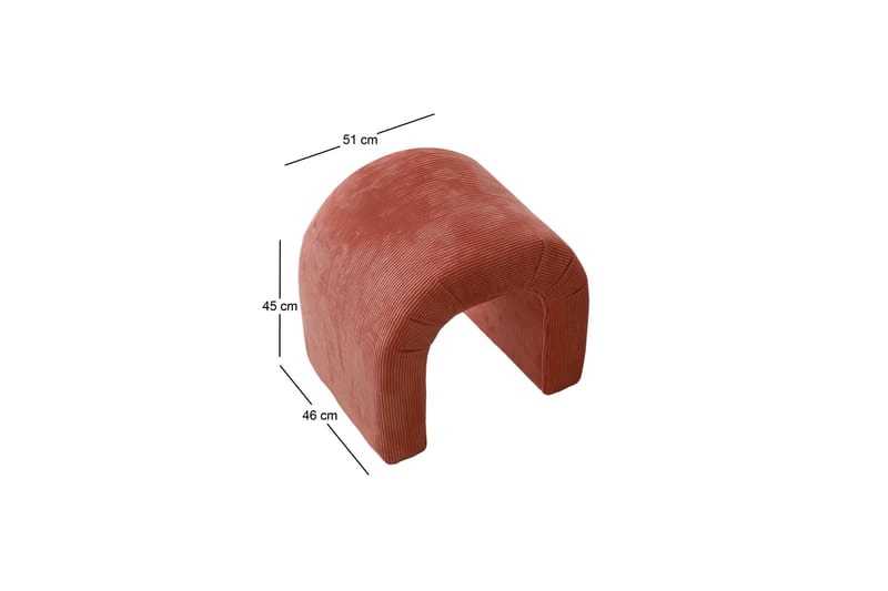 Nagar Sittepuff 51 cm - Koral - Møbler - Stoler & lenestoler - Krakk - Puff