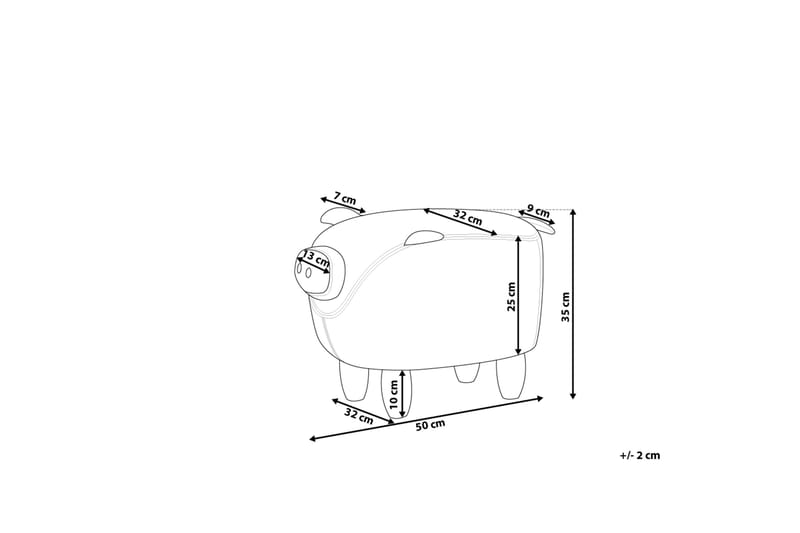 Piggy Sittepuff 50 cm - Grå - Møbler - Stoler & lenestoler - Krakk - Puff