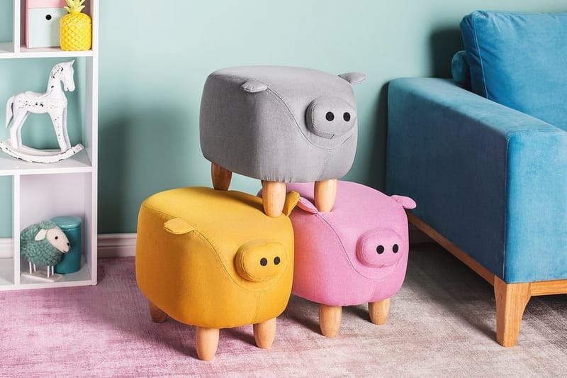 Piggy Sittepuff 50 cm - Grå - Møbler - Stoler & lenestoler - Krakk - Puff