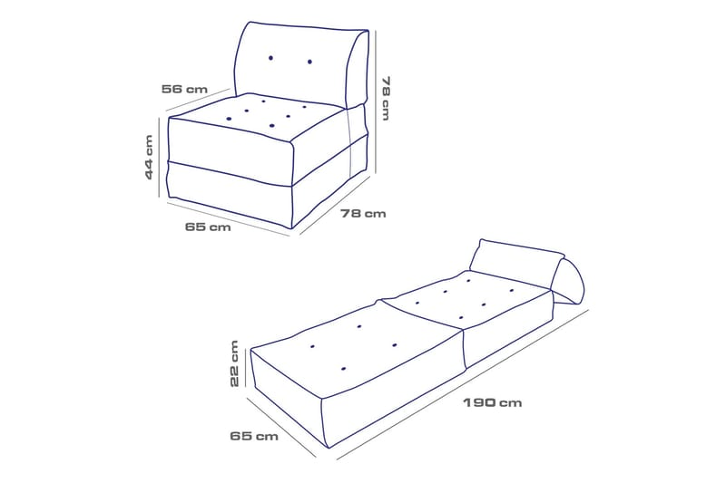 Avy Sovesofa Lenestol - Beige - Møbler - Stoler & lenestoler - Lenestoler - Sovestol