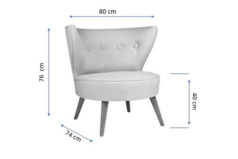 Biby Lenestol med Armlene - Beige - Møbler - Stoler & lenestoler - Lenestoler