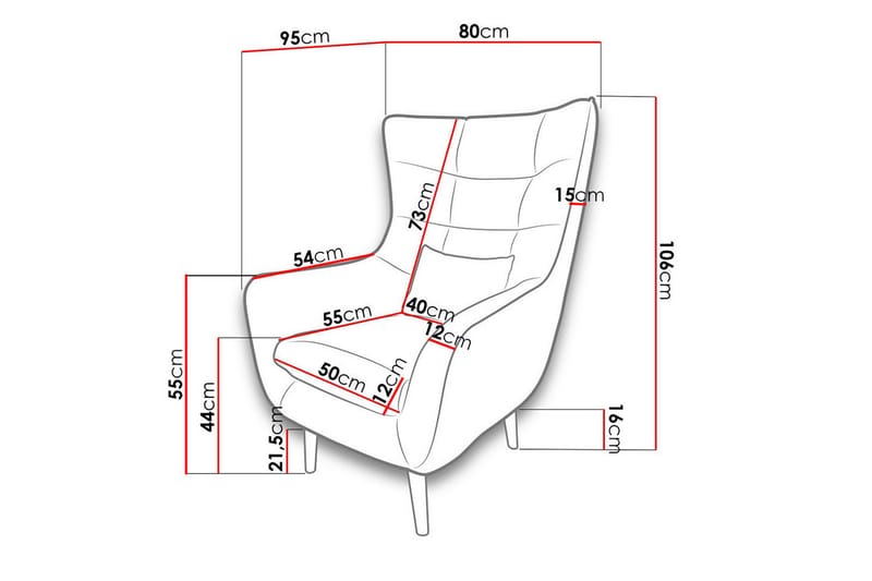 Lenestol - Röd - Recliner & kinostol - Lenestol skinn - Lenestoler - Lenestol med fotskammel - Kurvstol