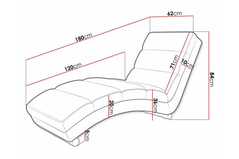 Kintore Liggelenestol 62 cm 84x - Brun - Møbler - Stoler & lenestoler - Lenestoler - Liggestol