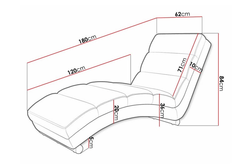 Kintore Liggelenestol 62 cm 84x - Mørkeblå - Møbler - Stoler & lenestoler - Lenestoler - Liggestol