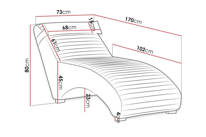 Staffin Liggestol 73 cm - Gul - Møbler - Stoler & lenestoler - Lenestoler - Liggestol