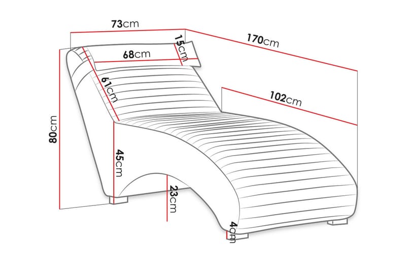 Staffin Liggestol 73 cm - Lysegrå - Møbler - Stoler & lenestoler - Lenestoler - Liggestol