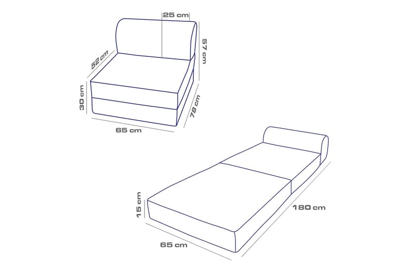 Magaria Sovesofa Lenestol - Lysegrå - Møbler - Stoler & lenestoler - Lenestoler - Sovestol