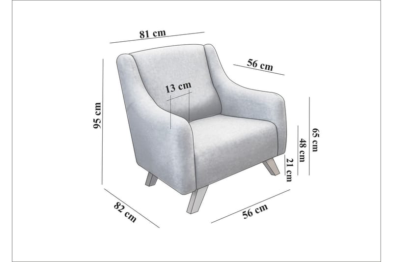 Malkiat Lenestol - Grå - Møbler - Stoler & lenestoler - Lenestoler