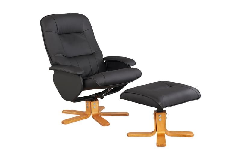 Arpino Lenstol Recliner Kunstlær - Svart - Recliner & kinostol